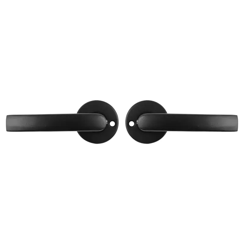 Direct Verzonden Starx Blok deurkruk op ronde rozet 41mm zwart