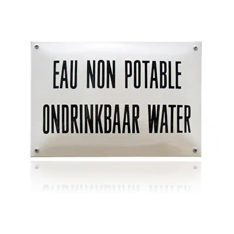 NH-47 emaille naambord ‘Eau non potable‘ Must-Have