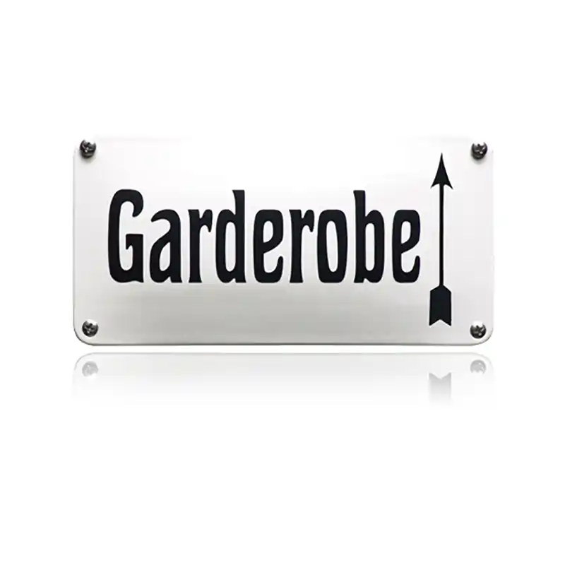 NH-110 emaille naambord ‘Garderobe‘ Direct Beschikbaar