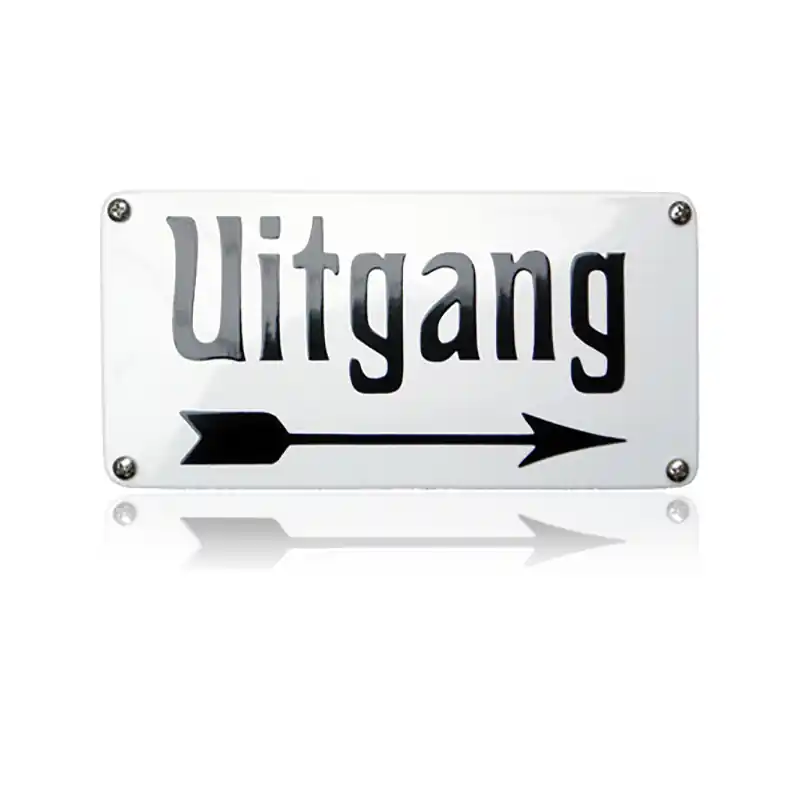 NH-71 emaille naambord ‘Uitgang‘ Gereduceerde Prijs