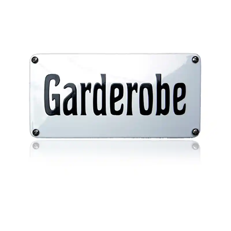 Goedkoop NH-65 emaille naambord ‘Garderobe‘