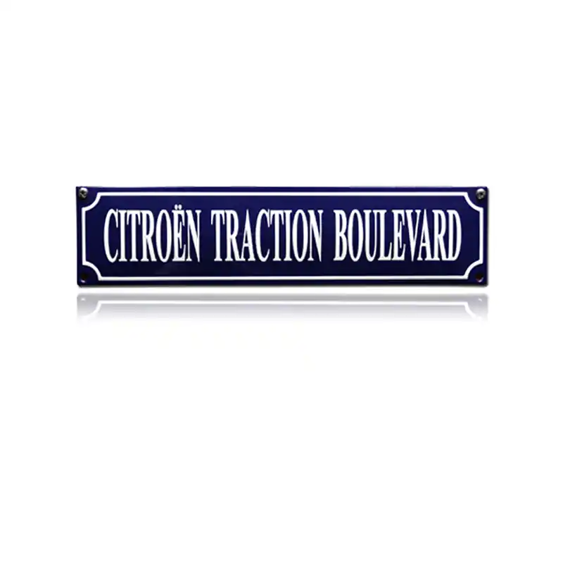 SS-19 emaille straatnaambord ‘Citroen Traction Boulevard‘ Shop Nu