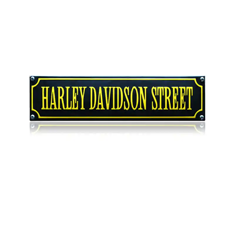 SS-37 emaille straatnaambord ‘Harley Davidson street‘ Seizoensaanbieding