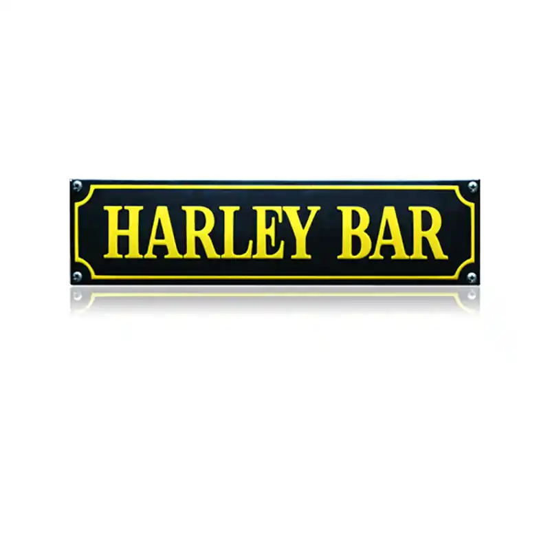 Hete Deal SS-35 emaille straatnaambord ‘Harley Bar‘