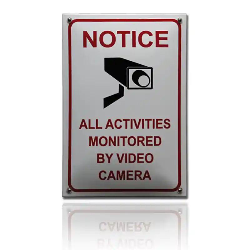 NH-101 emaille veiligheidsbord ‘Monitored by video camera‘ Hete Deal
