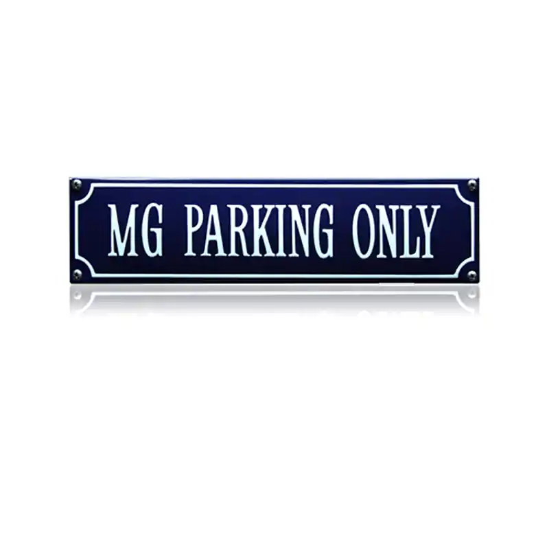 SS-59 emaille straatnaambord ‘MG parking only‘ Gereduceerde Prijs
