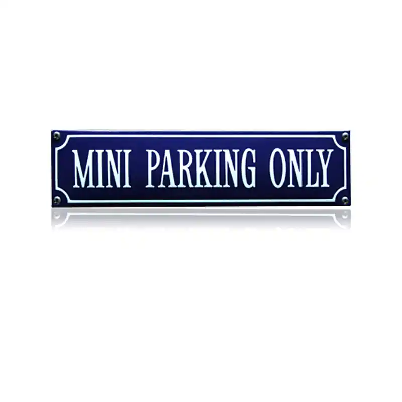 Gereduceerde Prijs SS-61 emaille straatnaambord ‘Mini parking only‘