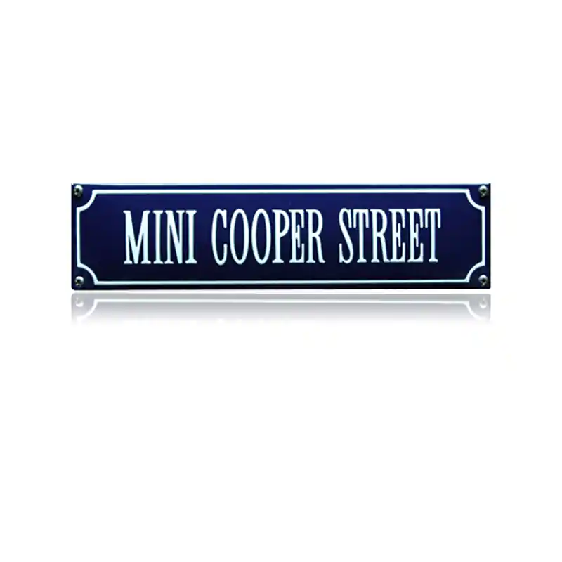 SS-60 emaille straatnaambord ‘Mini cooper street‘ Hete Deal