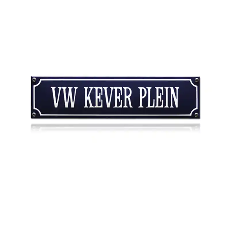 Finale Uitverkoop SS-92 emaille straatnaambord ‘VW Kever Plein‘
