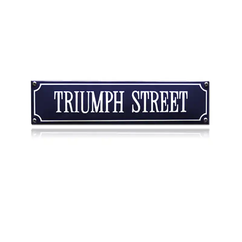 SS-88 emaille straatnaambord ‘Triumph Street‘ Nu Kopen
