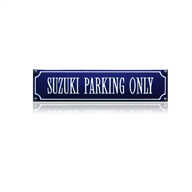 Koop Online SS-85 emaille straatnaambord ‘Suzuki parking only‘