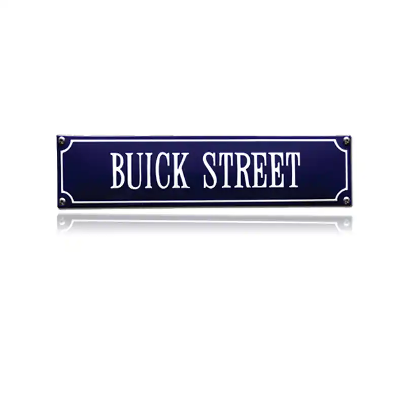 Uitverkoop SS-13 emaille straatnaambord ‘Buick Street‘