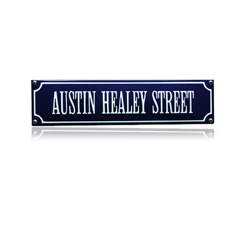 Lage Kosten SS-07 emaille straatnaambord ‘Austin healey street‘