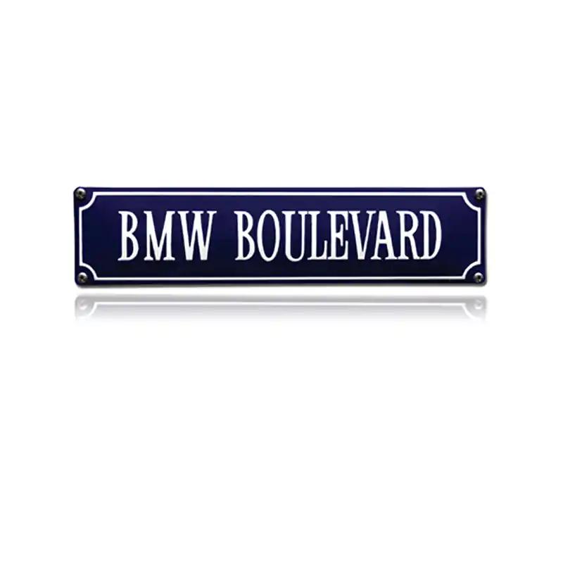 Fabrieksprijs SS-10 emaille straatnaambord ‘BMW Boulevard‘