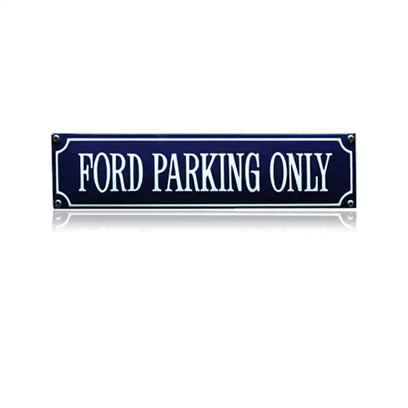 Koopje SS-31 emaille straatnaambord ‘Ford parking only‘