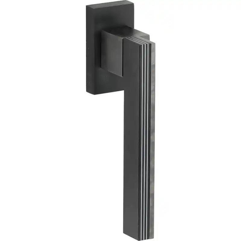 Premium M&T Raamkrukgarnituur Mimolimit, mat zwart PVD/Aluminium linkswijzend