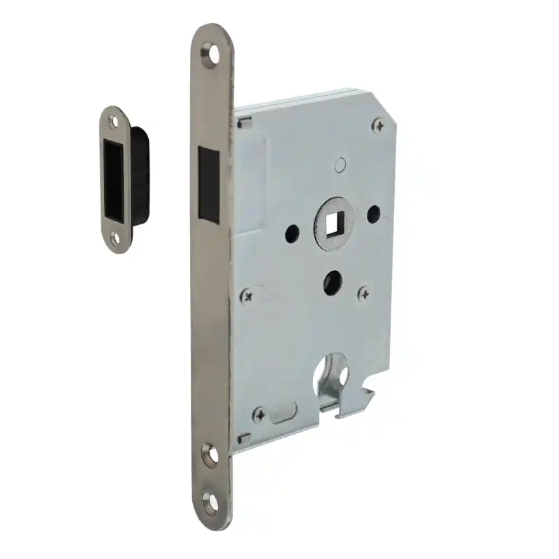 Alleen Vandaag Intersteel magneet cilinder D&N slot PC55, voorplaat afgerond RVS, doornmaat 50mm