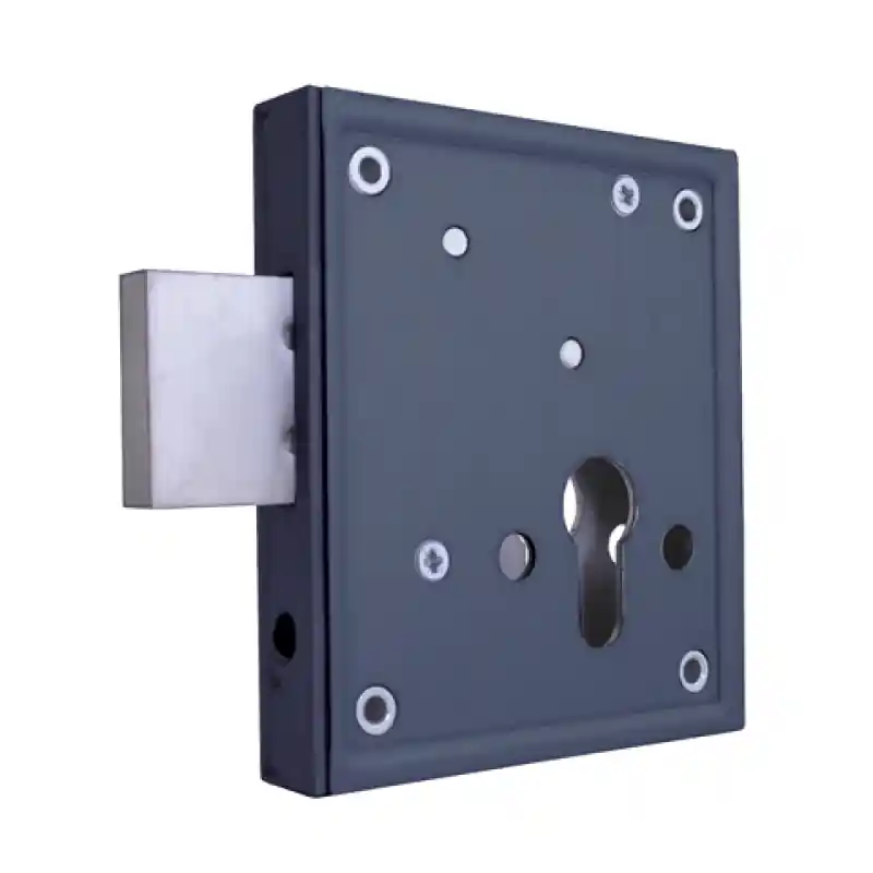 Aanbieding Mauer 2005 PC poortslot zwart gecoat staal, doornmaat 60 mm
