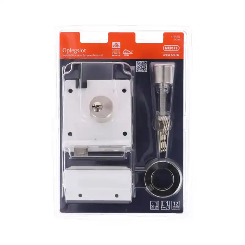 Flitsaanbieding Nemef veiligheids D&N oplegslot 4154 L1 SKG2 wit