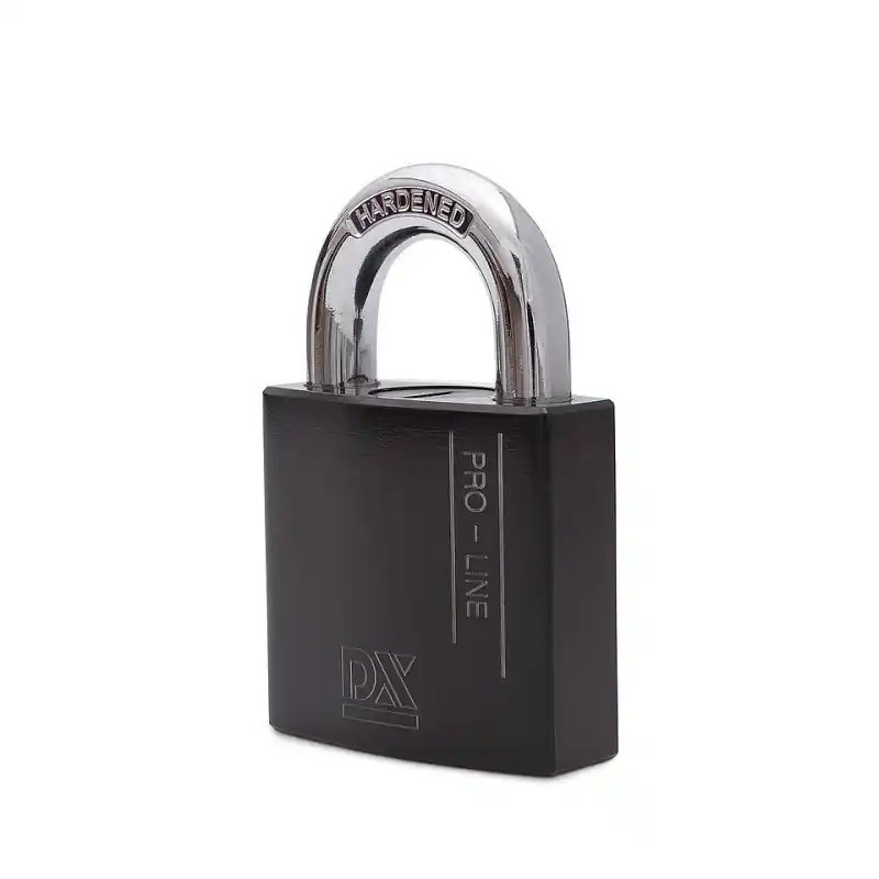 Hangslot met open beugel DX 72 mm verschillend sluitend, zwart Flitsaanbieding
