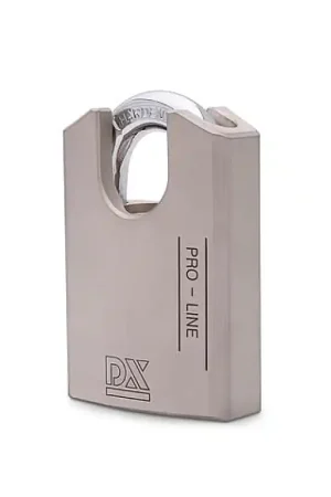 Aanbieding Hangslot DX 72 mm verschillend sluitend, zilver
