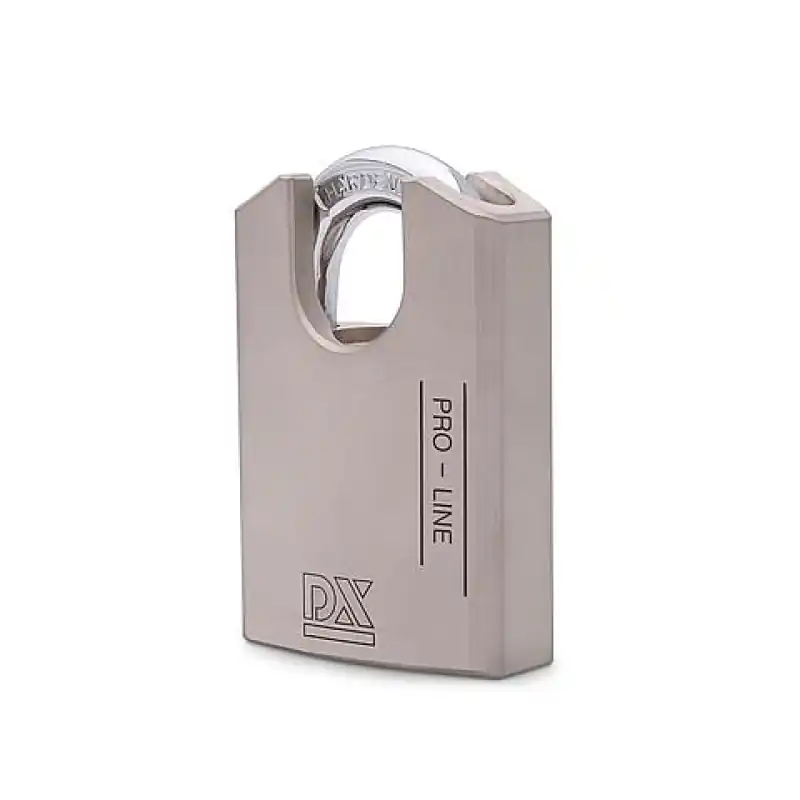 Aanbieding Hangslot DX 72 mm verschillend sluitend, zilver