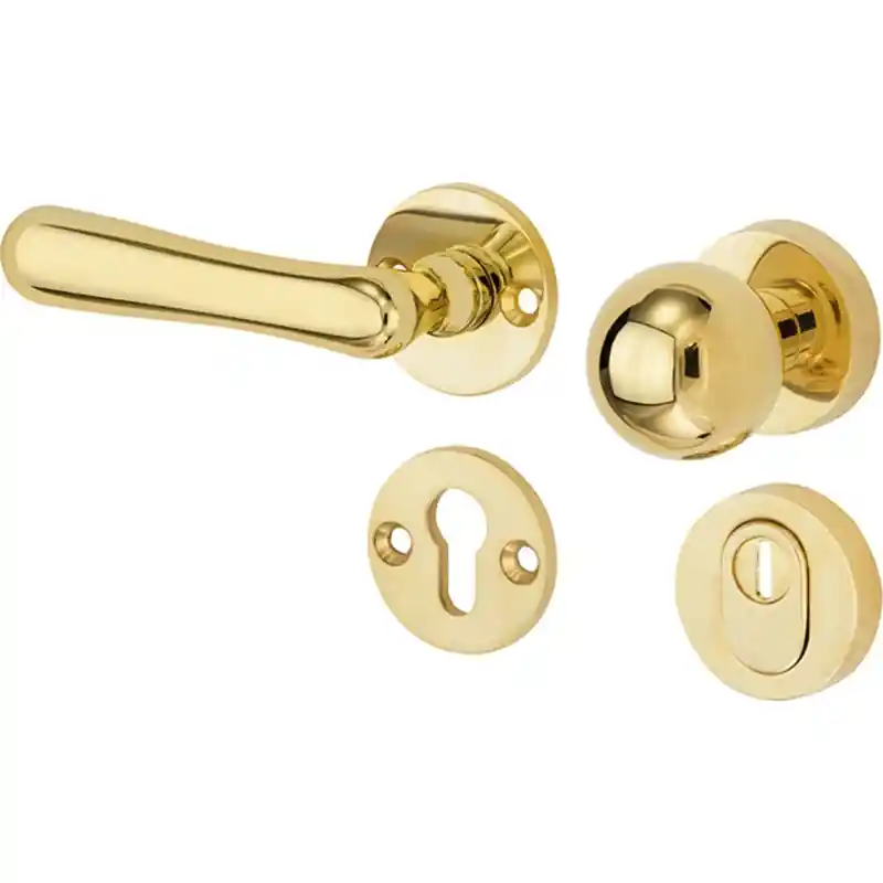 Mi Satori knop/kruk op rozet - SKG Linea XL messing ongelakt Beperkt Aanbod