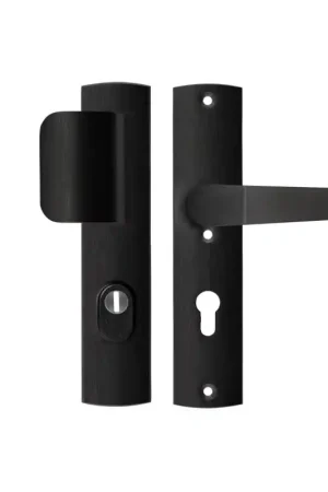 Alleen Vandaag AXA 6665 All Black VH garnituur duwer/kruk met kerntrekbeveiliging, PC72