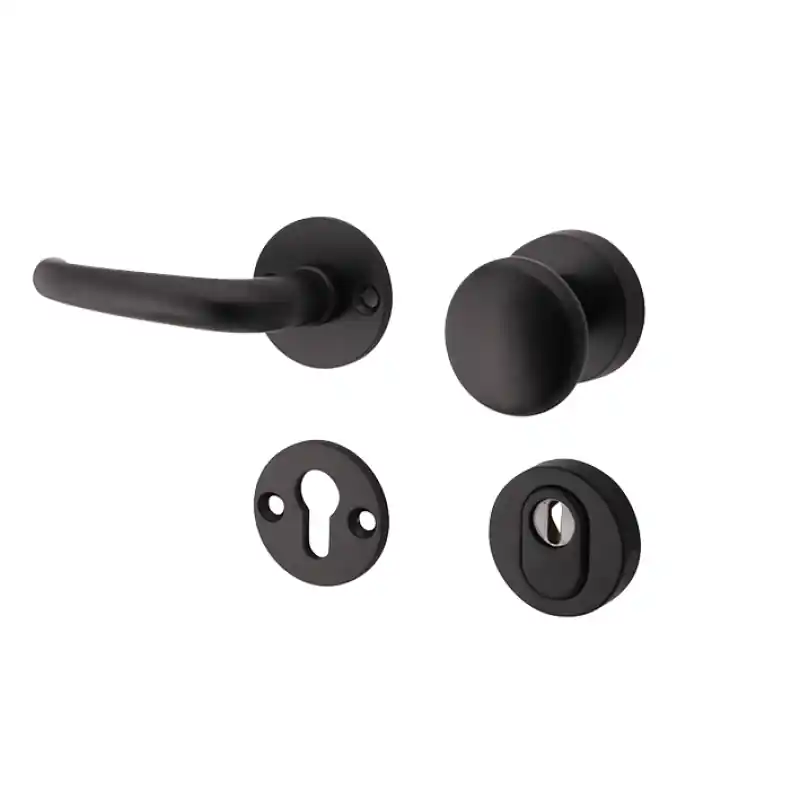 Shop Nu Mi Satori knop/kruk op rozet - SKG Halfsabel mat zwart