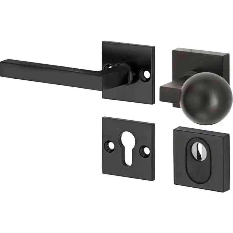 Mi Satori knop/kruk op rozet - SKG Kare bauhaus mat zwart Nieuw