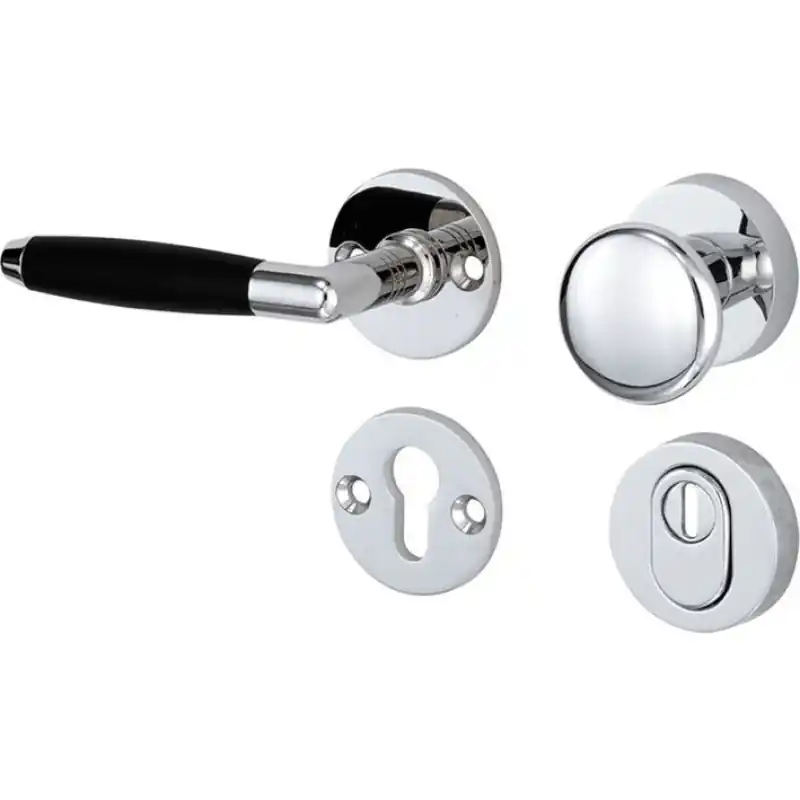 Mi Satori knop/kruk op rozet - SKG Ton ebben glans chroom Premium