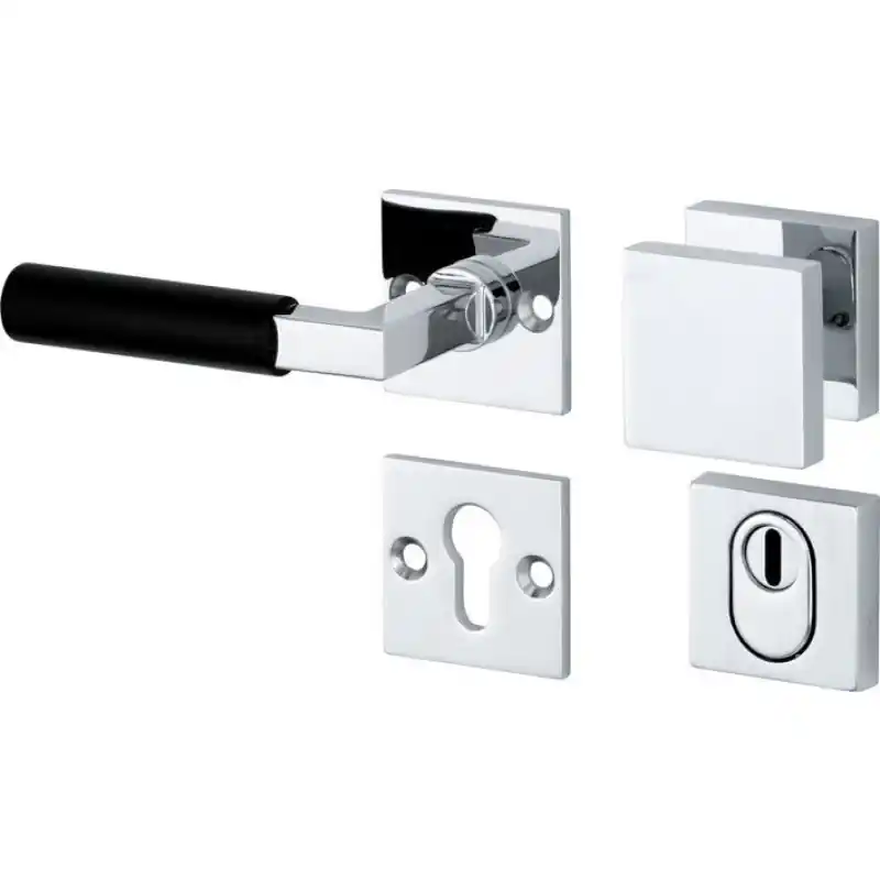 Hoge Kwaliteit Mi Satori knop/kruk op rozet - SKG Bauhaus ebben glans chroom