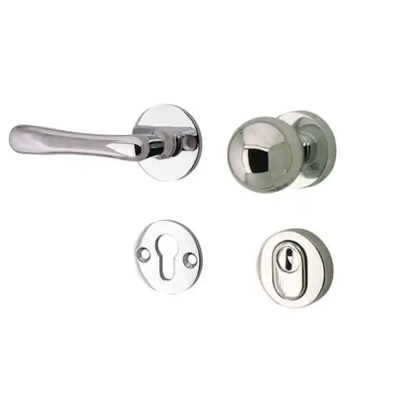 Mi Satori knop/kruk op rozet - SKG Linea glans nikkel / glans chroom Voordeelprijs