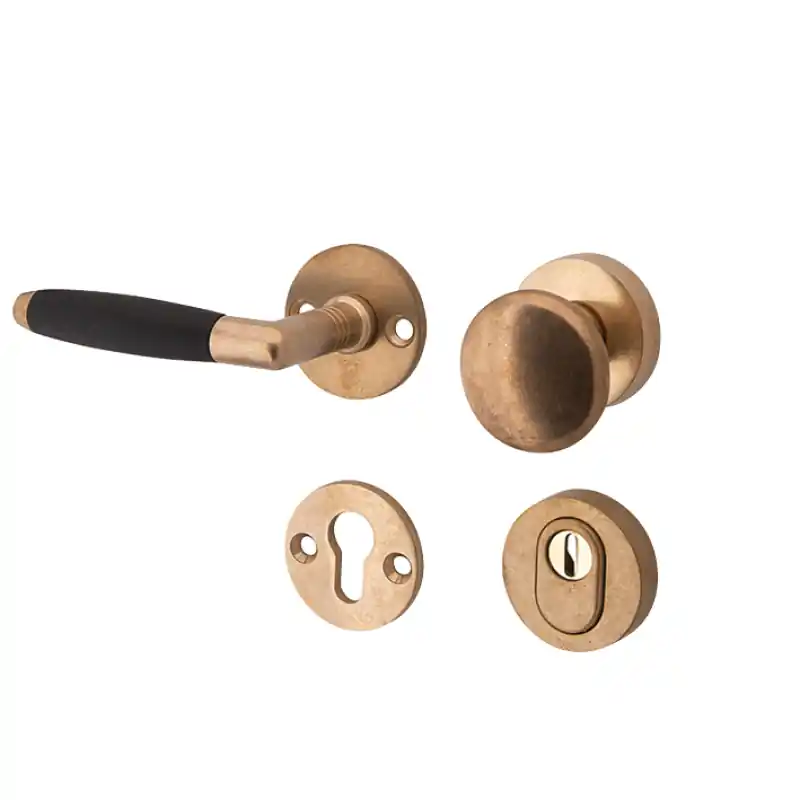 Mi Satori knop/kruk op rozet - SKG Ton ebben messing antiek Gratis Retour