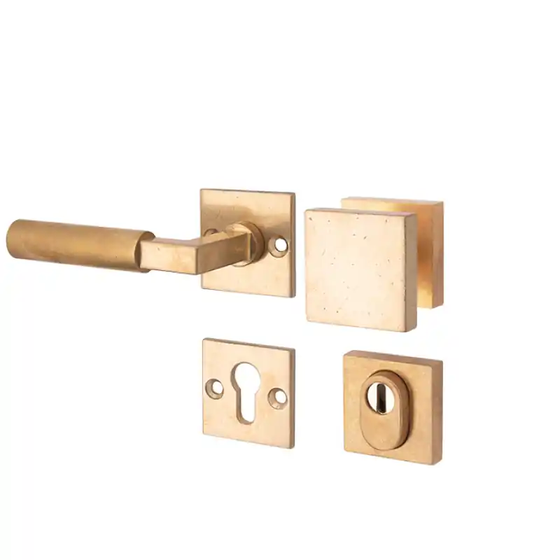 Mi Satori knop/kruk op rozet - SKG Bauhaus messing antiek Op = Op