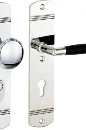 Beperkt Aanbod Mi Satori Knopg.RS SKG Ton/Art deco K72 glans nikkel ebben glans chroom