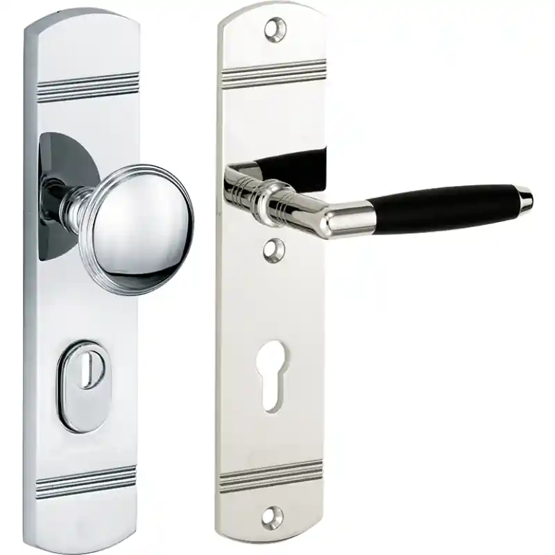 Beperkt Aanbod Mi Satori Knopg.RS SKG Ton/Art deco K72 glans nikkel ebben glans chroom