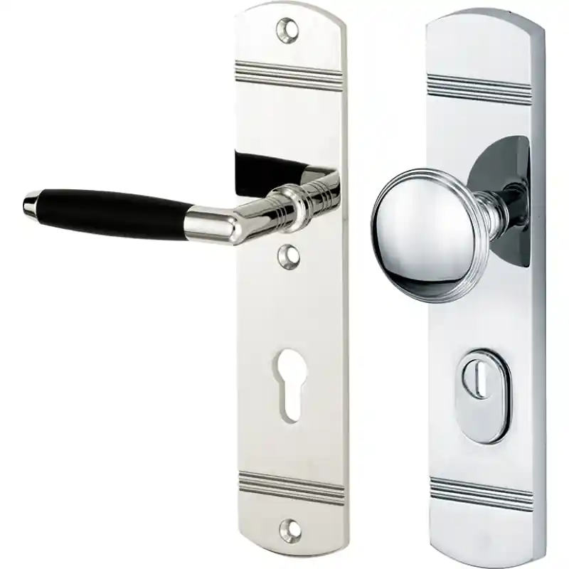 Speciale Aanbieding Mi Satori Knopg.LS SKG Ton/Art deco K72 glans nikkel ebben glans chroom