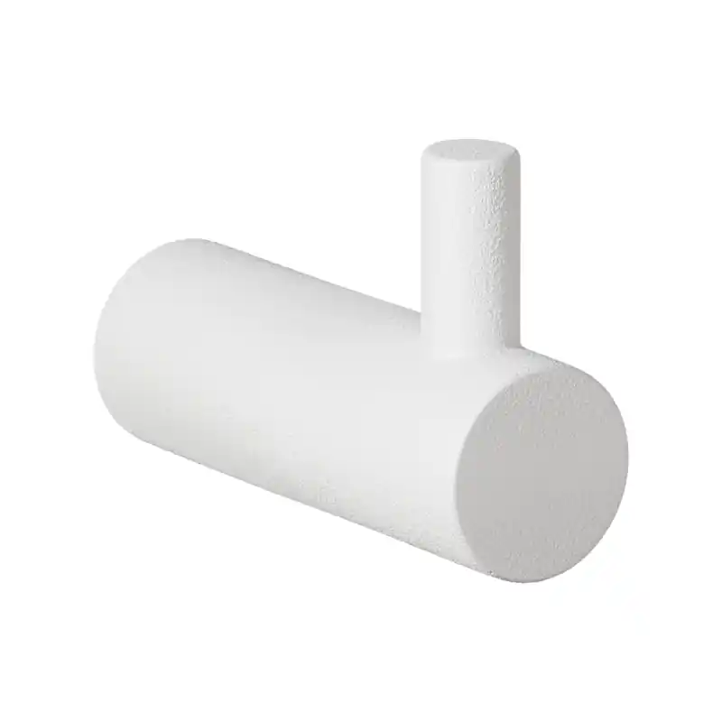 Witte jas/handdoekhaak, 40x14 mm Nieuw