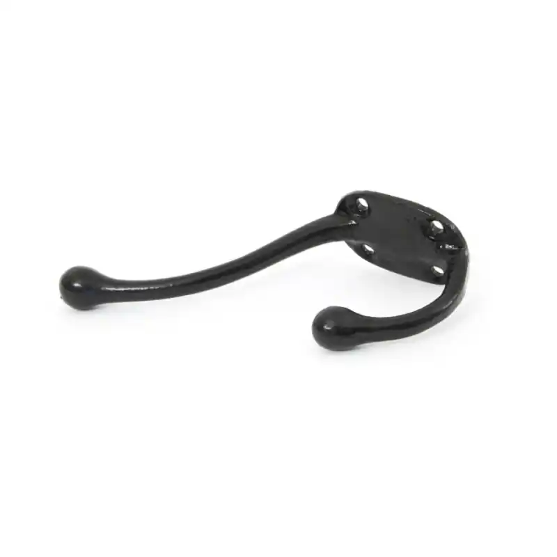 Exclusieve Aanbieding Wardlo kapstokhaak jashaak en hoedhaak 133mm smeedijzer zwart