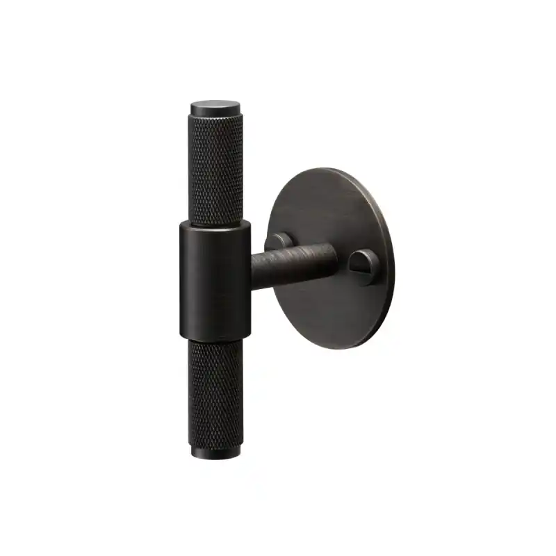 Populair Buster and Punch Cross T-bar Plate meubelgreep 95 mm smoked bronze