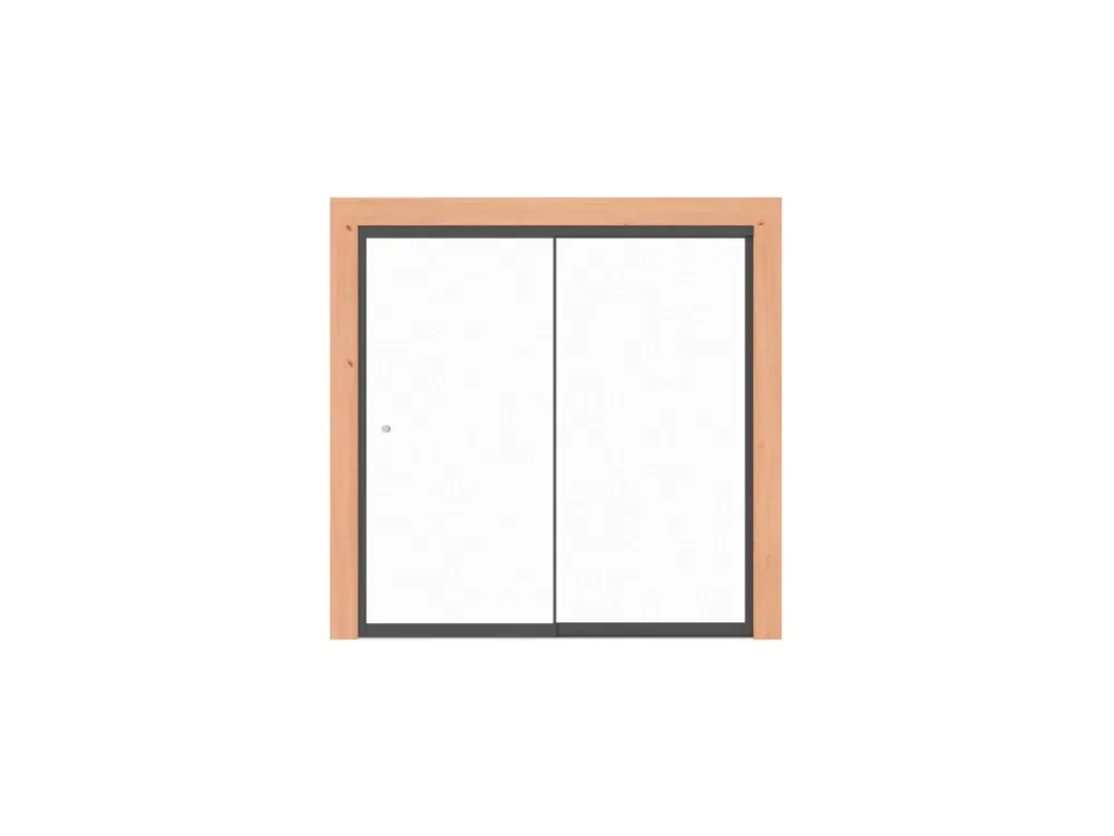 Glazen Schuifwand 200 x 225 cm 10 mm 2-delig Korting