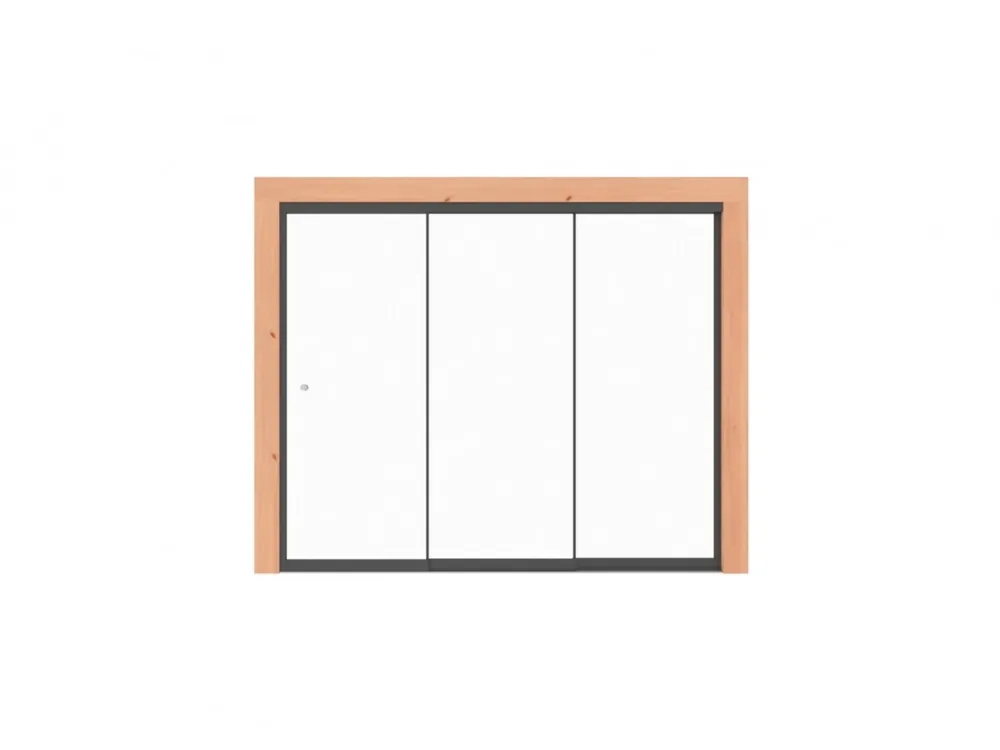 Beperkt Aanbod Glazen Schuifwand 250 x 210 cm 10 mm 3-delig