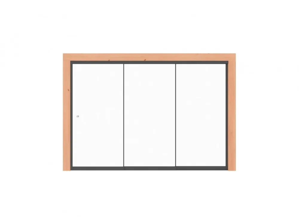 Premium Glazen Schuifwand 300 x 200 cm 10 mm 3-delig