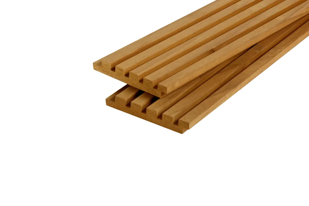 Thermowood Ayous Rhombusprofielplank Five Rib 2.1 x 13.8 cm (21 x 138 mm) - Lengte 300 cm Veilige Betaling