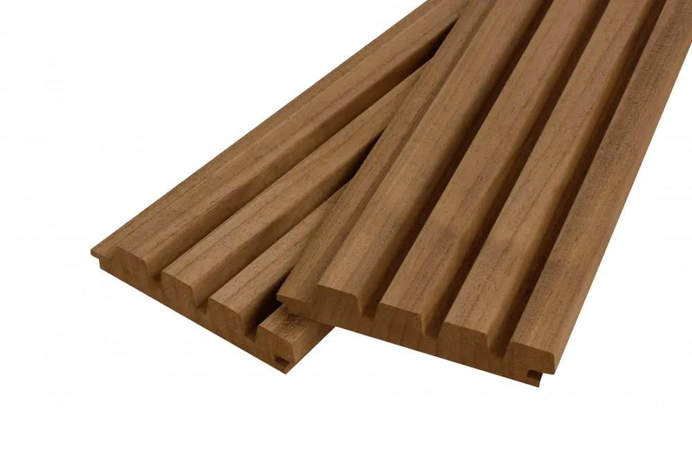 Thermowood Ayous Rhombusprofielplank Rib4 3.4 x 18.6 cm (34 x 186 mm) - Lengte 605 cm OP = OP Premium