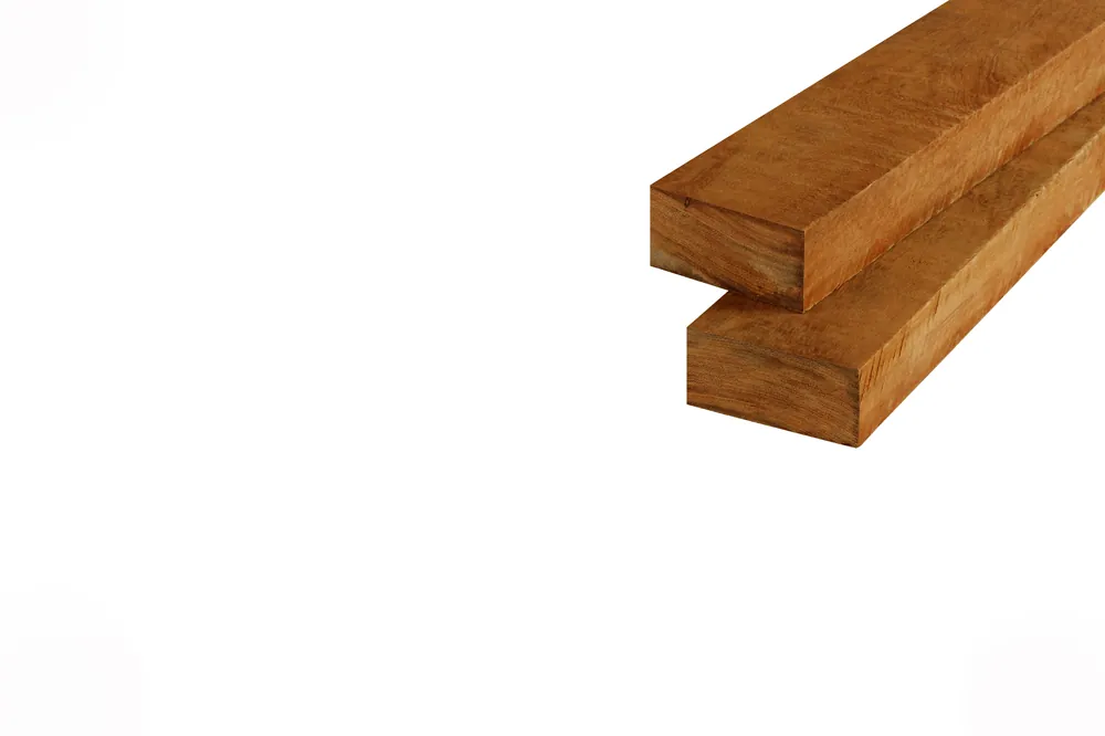Tijdelijk Beschikbaar Hardhout Azobe Regel 5 x 10 cm (50 x 100 mm) Fijnbezaagd - Lengte 400 cm
