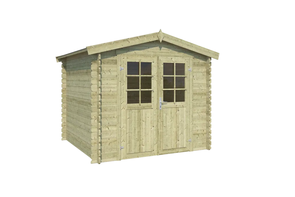 Seizoensaanbieding Outdoor Life Blokhut Ingo Groen Geïmpregneerd 230 x 230 cm