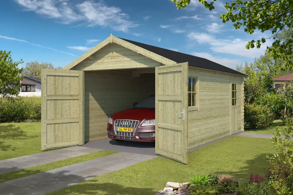Betaalbaar Outdoor Life Garage Dillon Groen Geïmpregneerd 540 x 300 cm