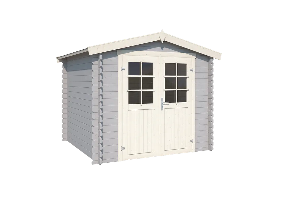 Outdoor Life Blokhut Ingo Platinum Grey-Wit 230 x 175 cm Express Levering